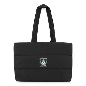 Moniteur d’après-ski Lustig - première descente gratuite - Sac shopping matelassé - noir - Devant