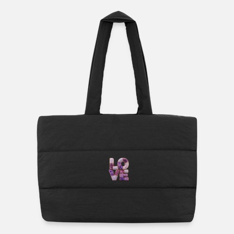 Lettrage patchwork Love Quiltlook Sac shopping matelassé