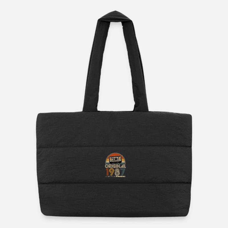 Original 1987 Retro Vintage Birthday Gift Puffer Shopping Bag