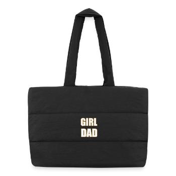 Papa fille Fier Père de Filles Chemise - Sac shopping matelassé - noir - Devant