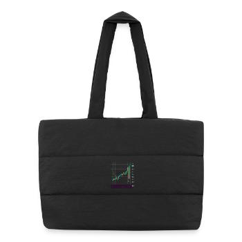 Trading Exchange Crypto Stocks - Puffer Shopping Bag - black - Front