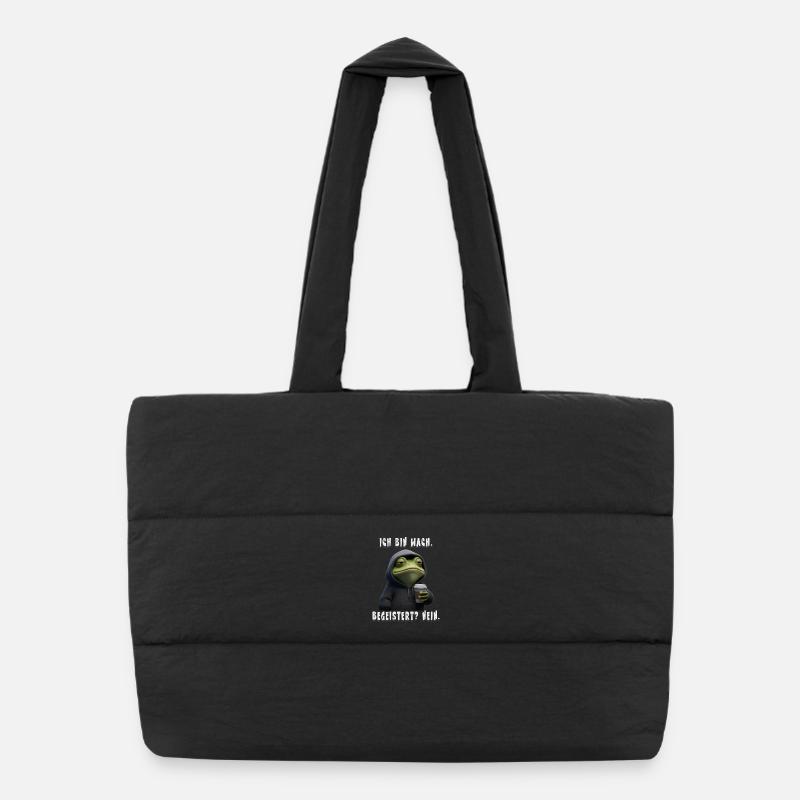 Cadeau de grenouille à café pour les collègues et amis Sac shopping matelassé