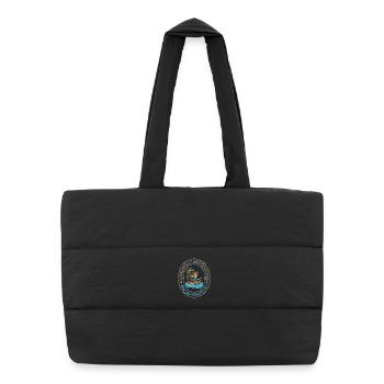 Deep Sea Line Unangler Patch - Puffer Shopping Bag - black - Front