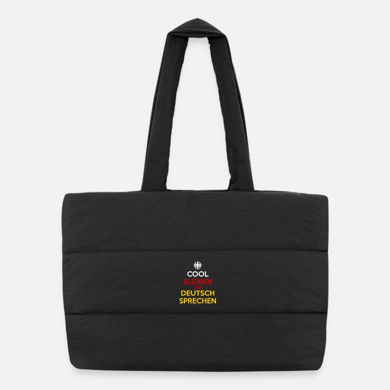 Cool Bleiben und Deutsch Sprechen Puffer Shopping Bag