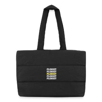 Beruf Florist - Puffer-Einkaufstasche - Schwarz - Vorne