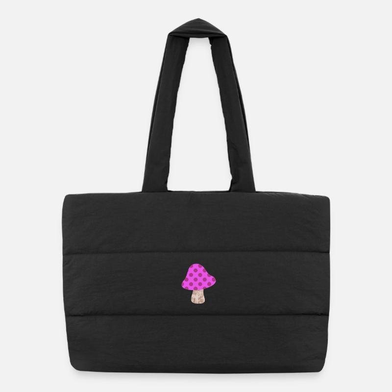Motif de points champignons Points Points Roses Bonheur de la chambre de bébé Sac shopping matelassé