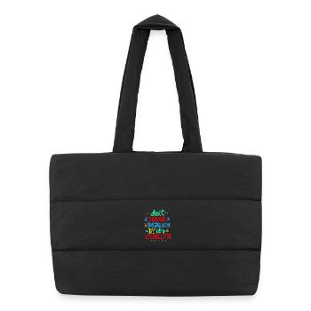 Ne jugez pas mon handicap * - Sac shopping matelassé - noir - Devant