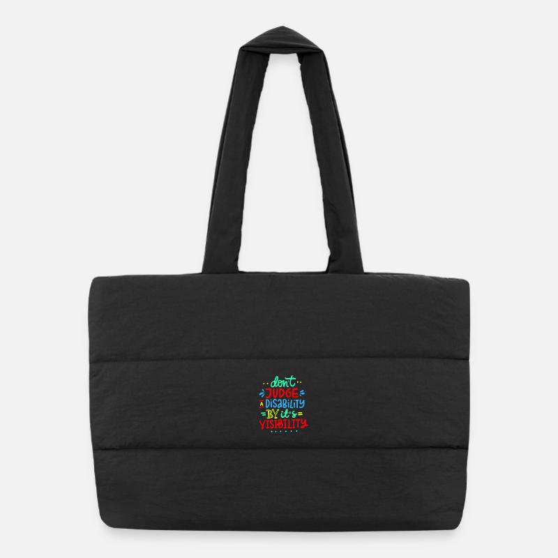 Ne jugez pas mon handicap * Sac shopping matelassé