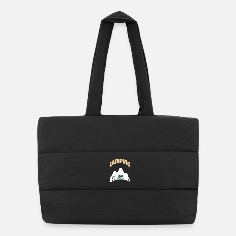 La vie en camping - Sac shopping matelassé - noir