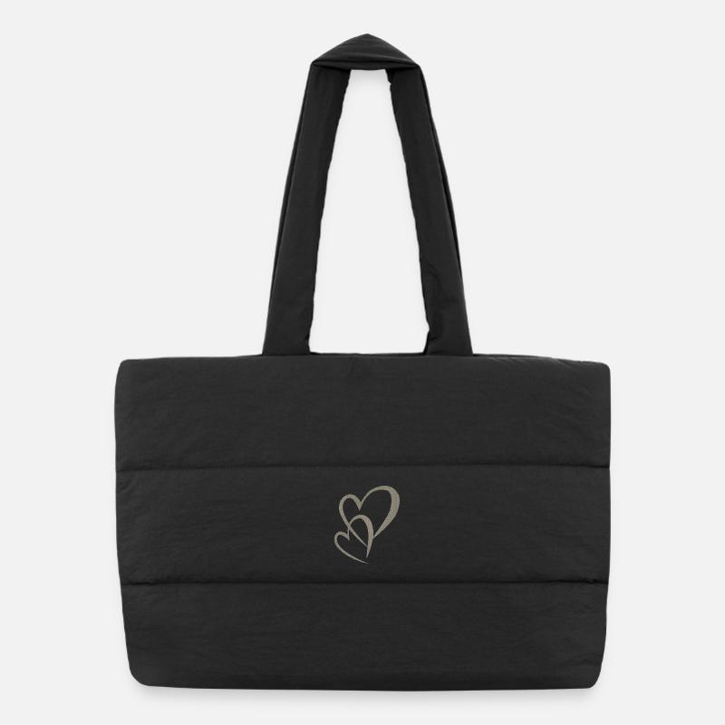 Hearts double tissue Puffer Shopping Bag
