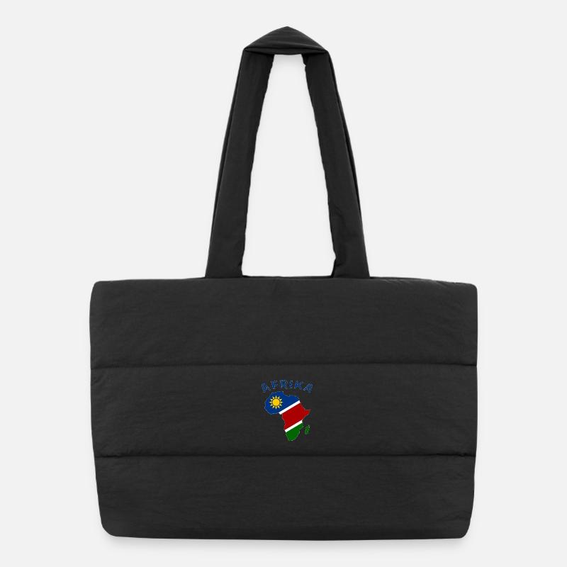 Namibia Map of Africa Puffer Shopping Bag