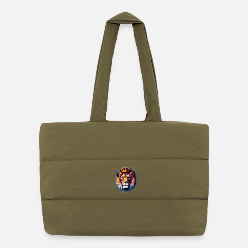 Lion Puffer Shopping Bag