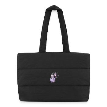 Mélodies magiques du mignon squelette. - Sac shopping matelassé - noir - Devant