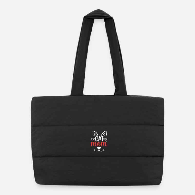Maman chat Sac shopping matelassé