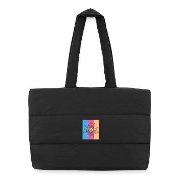 Edelweiss. - Sac shopping matelassé - noir - Devant