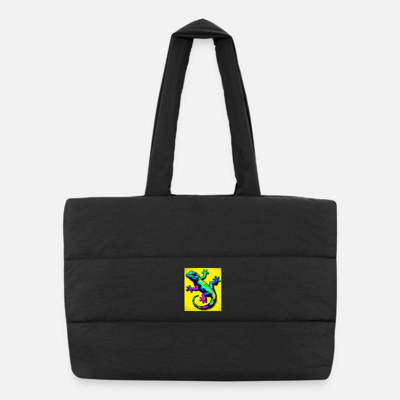 Gecko Puffer Shopping Bag