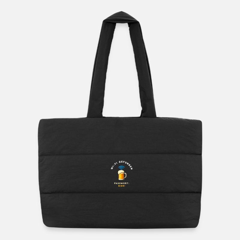 WiFi Bier Lustiges Design Puffer-Einkaufstasche