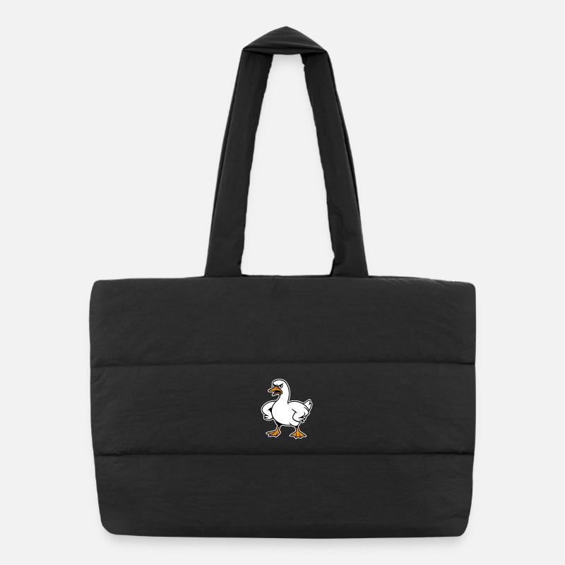 Drôle d’oie en colère Sac shopping matelassé
