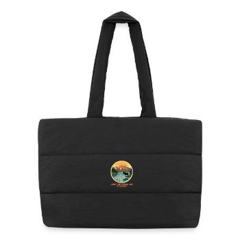 Chemise du parc national de Grand Teton, Wyoming, États-Unis - Sac shopping matelassé - noir - Devant