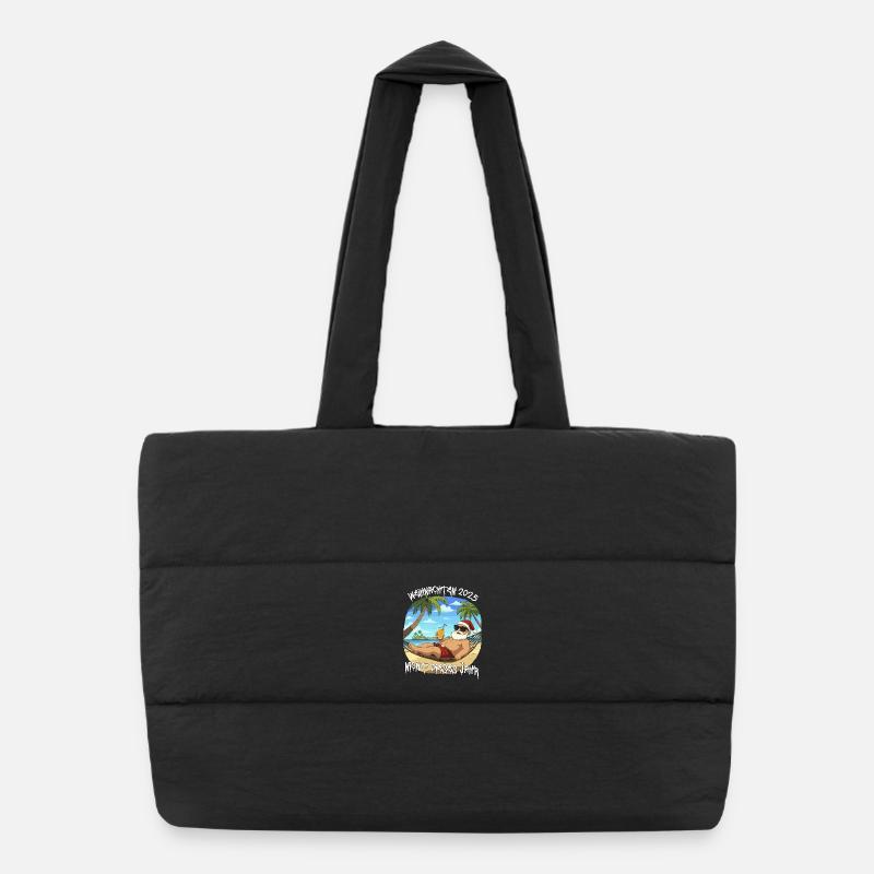 Christmas holiday on the beach 2025 Puffer Shopping Bag