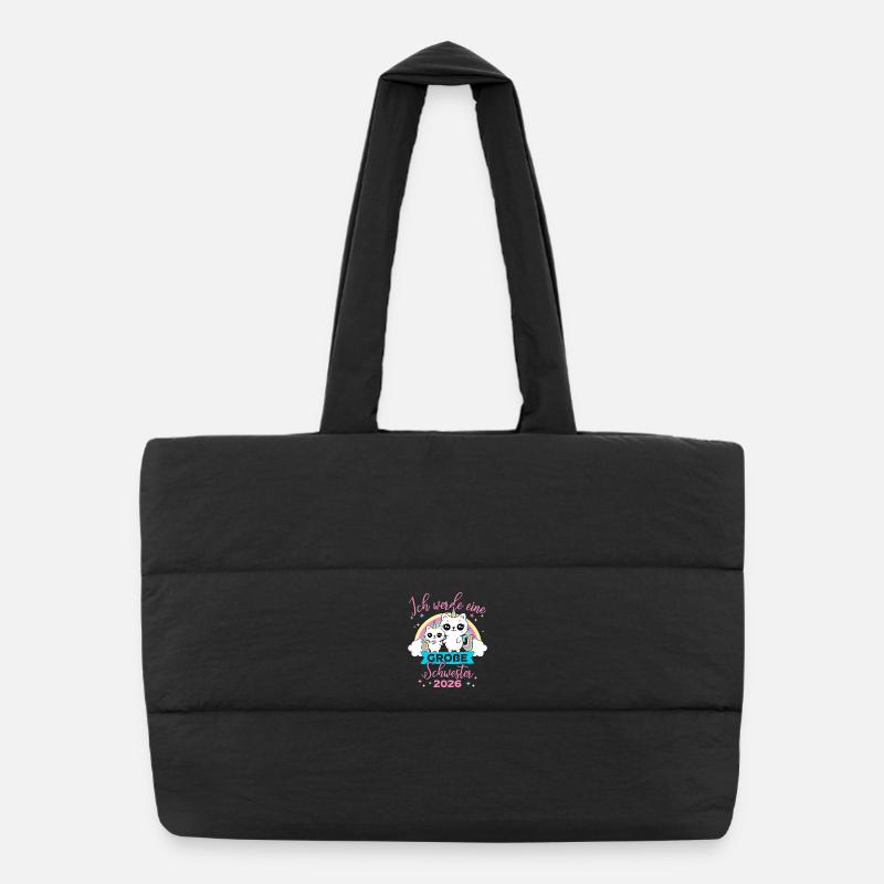 Grande Sœur Grossesse de Chat Licorne 2026 Sac shopping matelassé