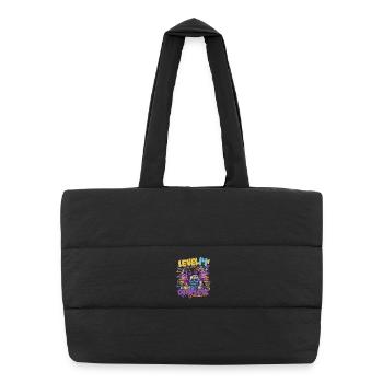 Level 14 Complete Gaming Graffiti - Puffer Shopping Bag - black - Front
