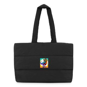 dinosaur - Puffer Shopping Bag - black - Front