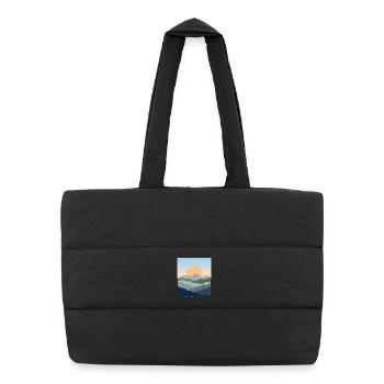 Voyage au Monténégro Balkans Côte adriatique Montagnes - Sac shopping matelassé - noir - Devant