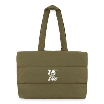 Sokrates raucht Zigarettenporträt-Design - Puffer-Einkaufstasche - safari Green - Vorne