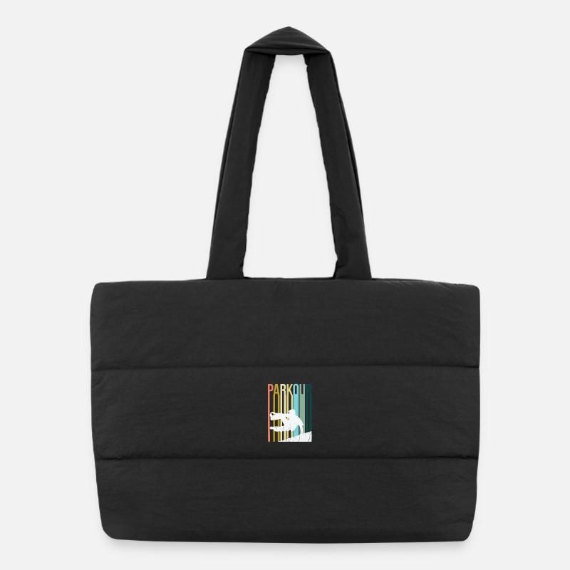 Parkour Retro - Puffer Shopping Bag - black