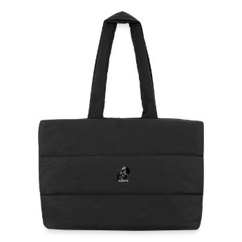 Conception de crâne d’armurier - Sac shopping matelassé - noir - Devant