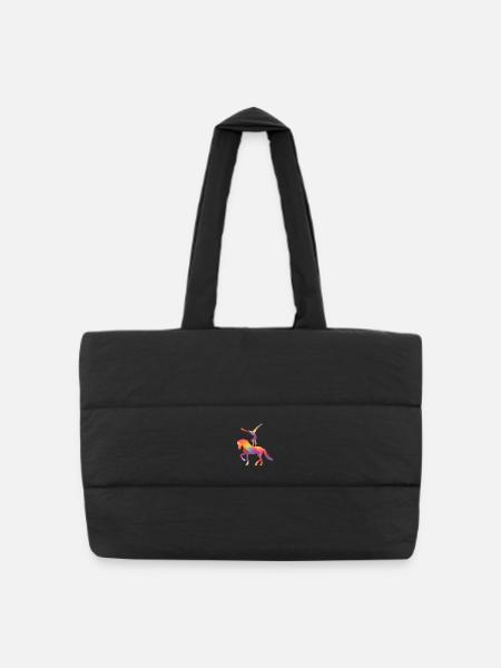 Voltigieren - Voltigierer - Volti - Pferde - Gesteppte Shopping Bag - Schwarz