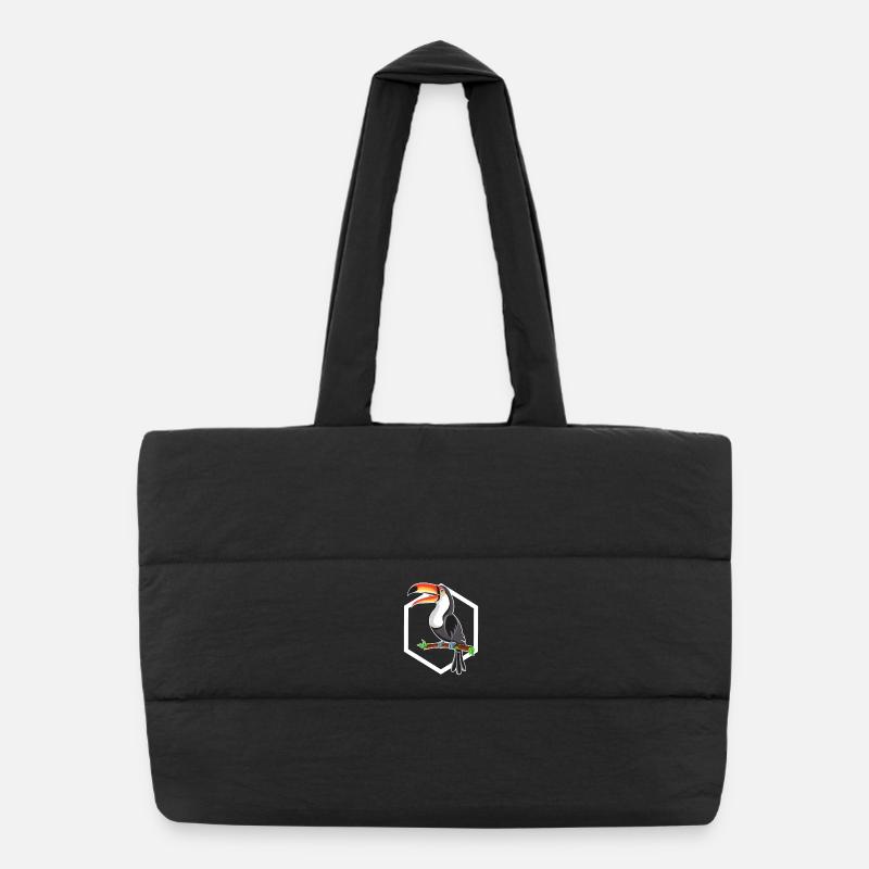 toucan - Puffer Shopping Bag - black