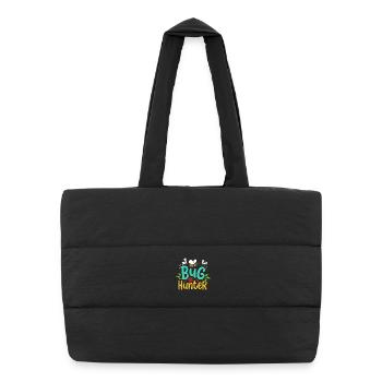 Ladybug insect catcher entomologist - Puffer Shopping Bag - black - Front