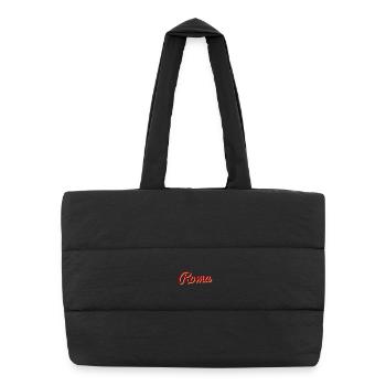 Roma Italy typography - Puffer Shopping Bag - black - Front
