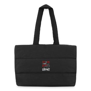 Crow - Puffer Shopping Bag - black - Front