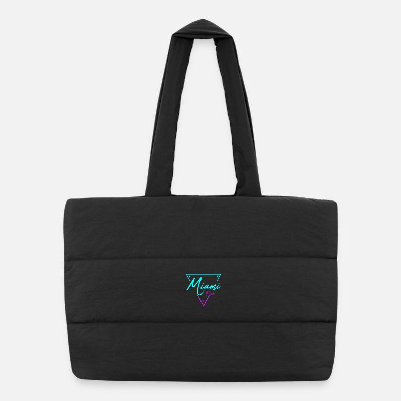 Miami Neon Schrift Verlauf Puffer-Einkaufstasche
