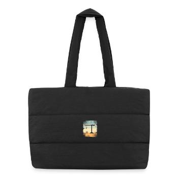 Crane - Puffer Shopping Bag - black - Front