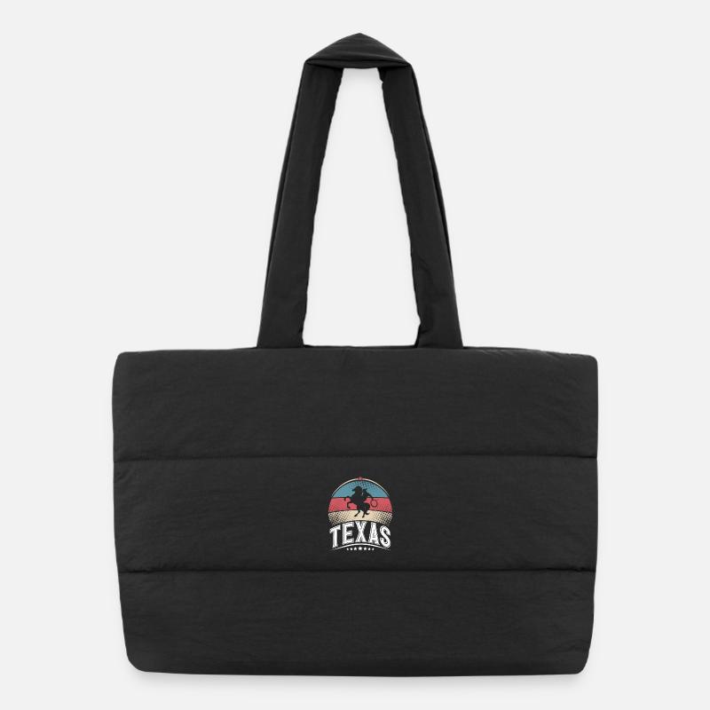 Texas - Sac shopping matelassé - noir