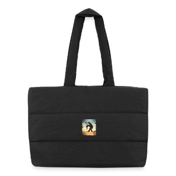 Dance couple - Puffer Shopping Bag - black - Front