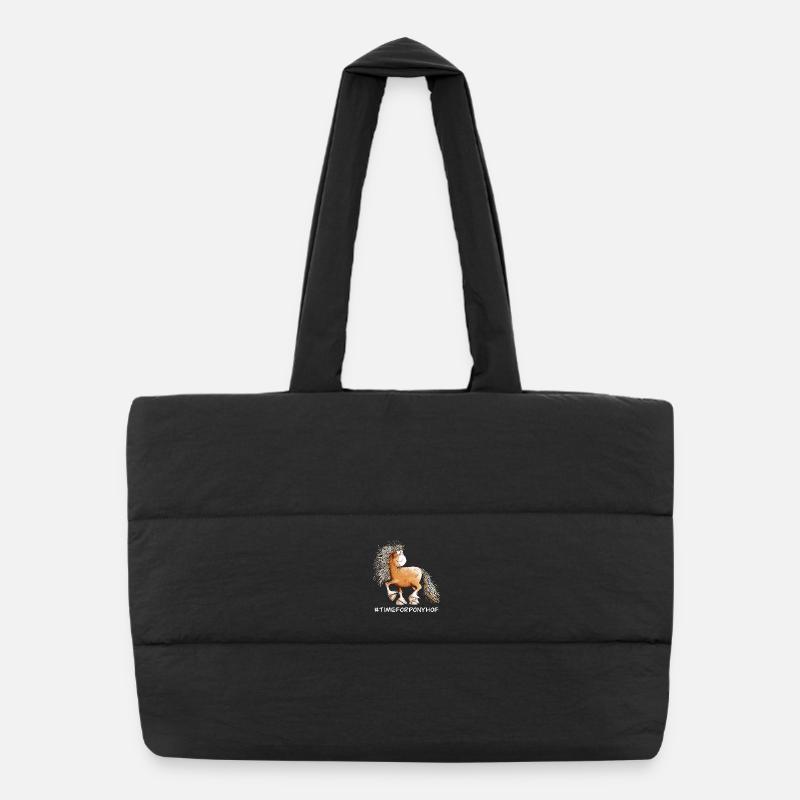 Lustiges Pferd I Pferdemotiv Ponyhof Fun Puffer-Einkaufstasche