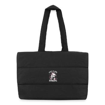 Panda Babypanda Juste une fille qui aime les pandas - Sac shopping matelassé - noir - Devant