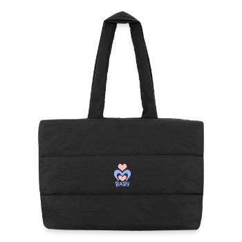 Baby Heart - Corps de bébé - Sac shopping matelassé - noir - Devant
