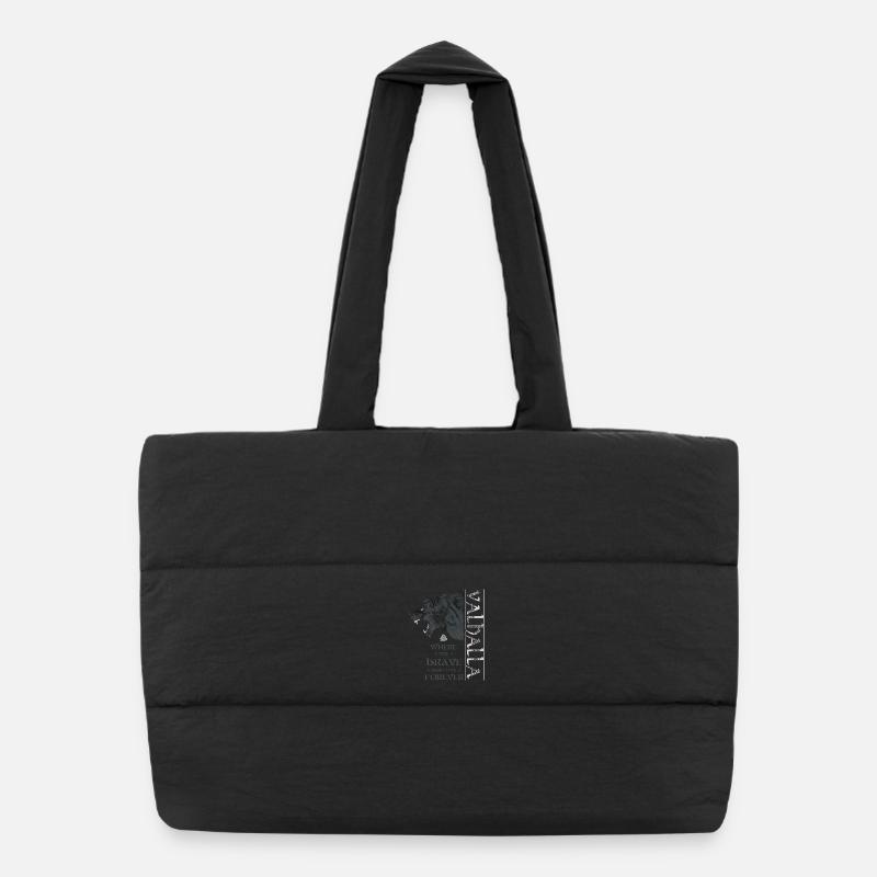 Valhalla Viking Grizzly Bear Wotan Nœud Nordique Sac shopping matelassé