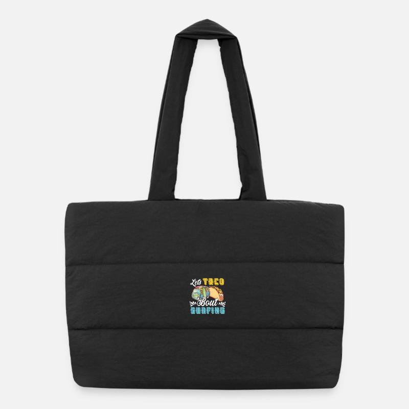 Let's Taco Bout Surfing Lover Puffer Shopping Bag