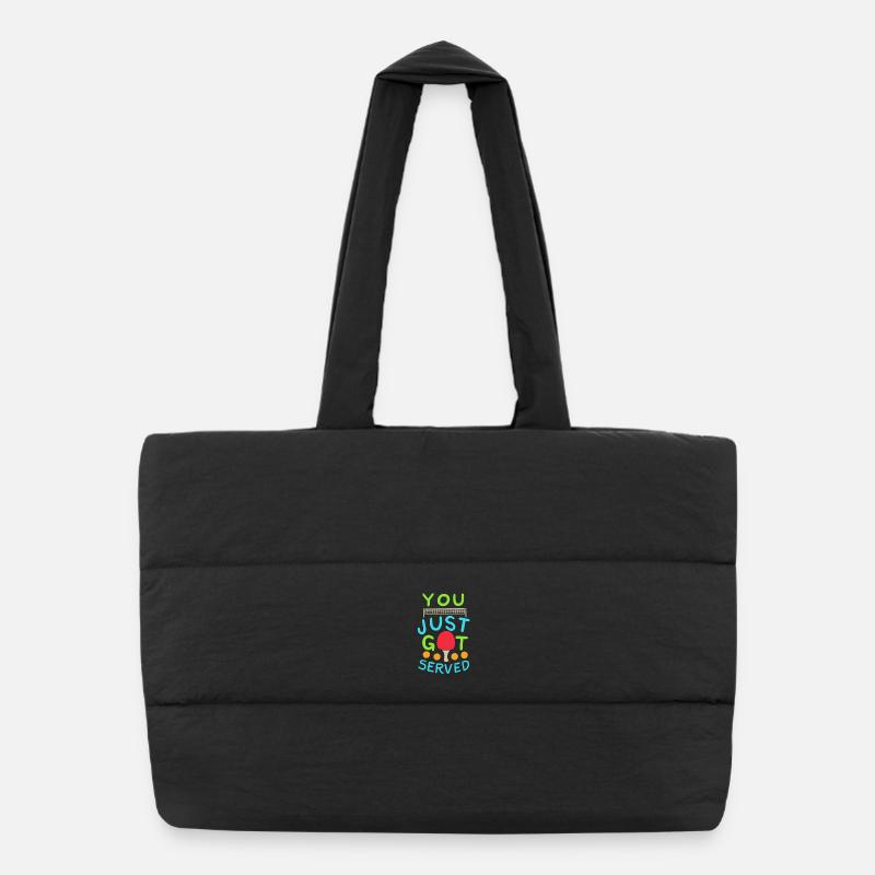 Blague sur le tennis de table Sac shopping matelassé