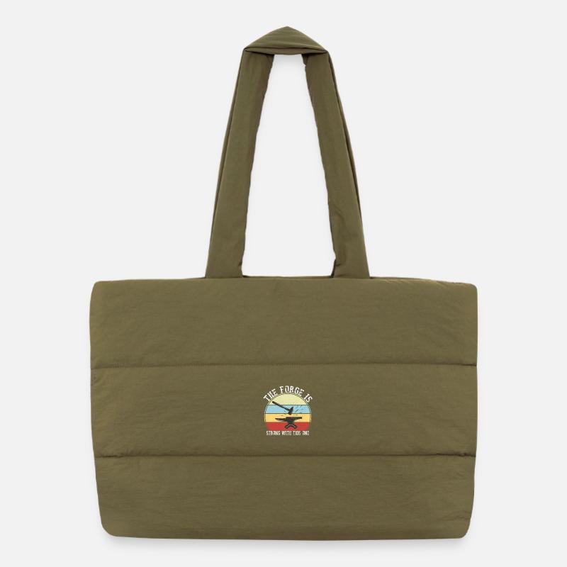 The Forge Is Strong With This One Blacksmith Puffer Shopping Bag