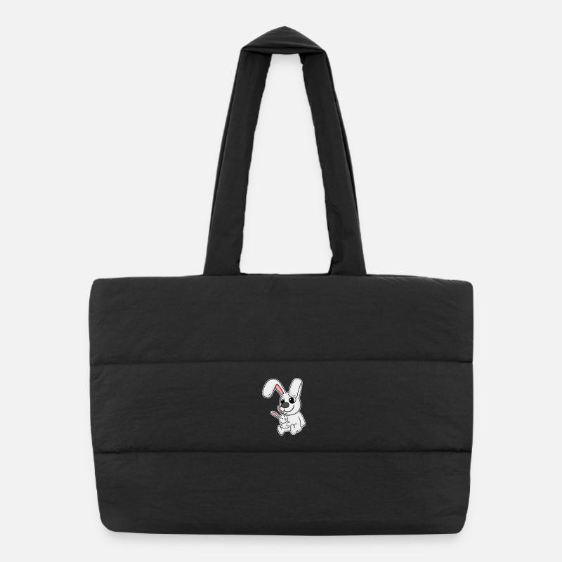 Famille de lapin - Lapin avec bébé Sac shopping matelassé