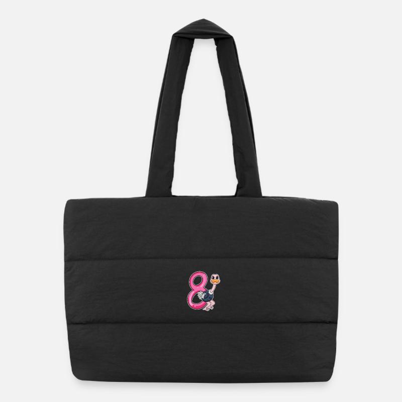 Bouquet motif 8e anniversaire - huit ans Sac shopping matelassé