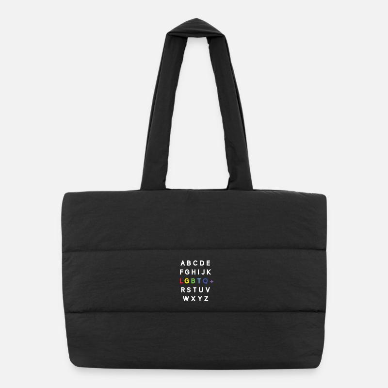 Mois de la fierté LGBTQ - Alphabet LGBTQ Sac shopping matelassé